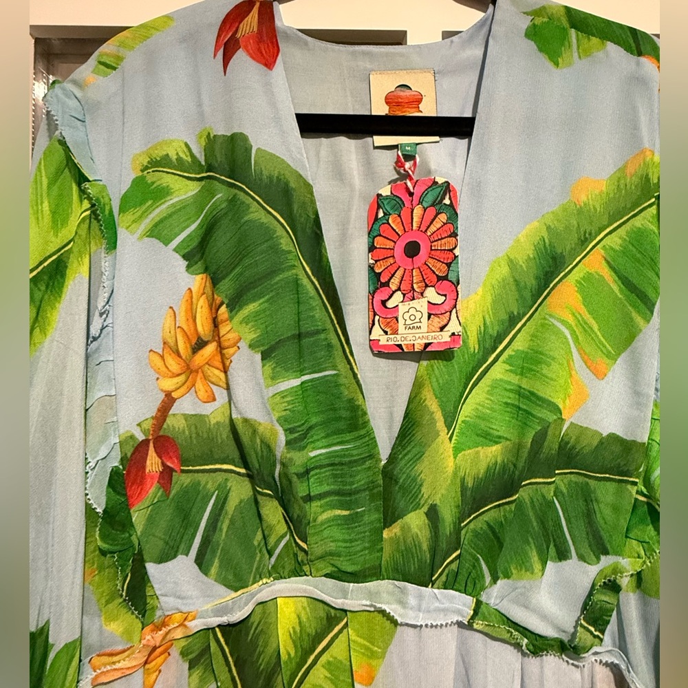 Farm Rio Fresh Banana Tropical  Maxi Dress 🍌 🌴 - Picture 3 of 8